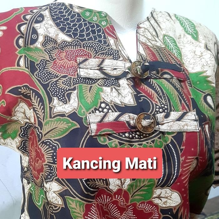 Baju Batik Wanita Jumbo XXL LD 110 Blus Batik Dewasa BIG Lengan Pendek