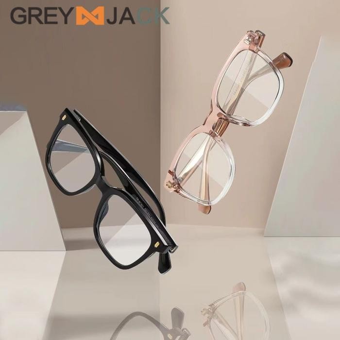 ORIGINAL Grey Jack Kacamata Antiradiasi Blueray Style Kotak Acetate Simple 901 READY STOCK