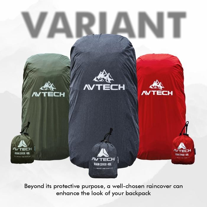 AVTECH - RAIN COVER BAG WATERPROOF PELINDUNG TAS ANTI AIR 40-50 LITER - COVER CARRIER 40