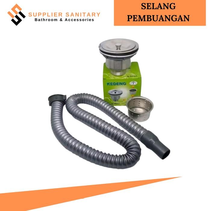 PAKET SELANG BAK CUCI PIRING +AFUR STAINLESS/PAKET SELANG AFUR STAINLESS Pvc
