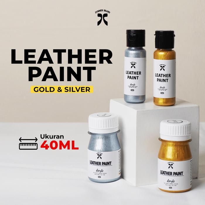 GENT.RIX- Leather Paint Silver & Gold Cat Sepatu Tas Jeans Canvas Suede Summer