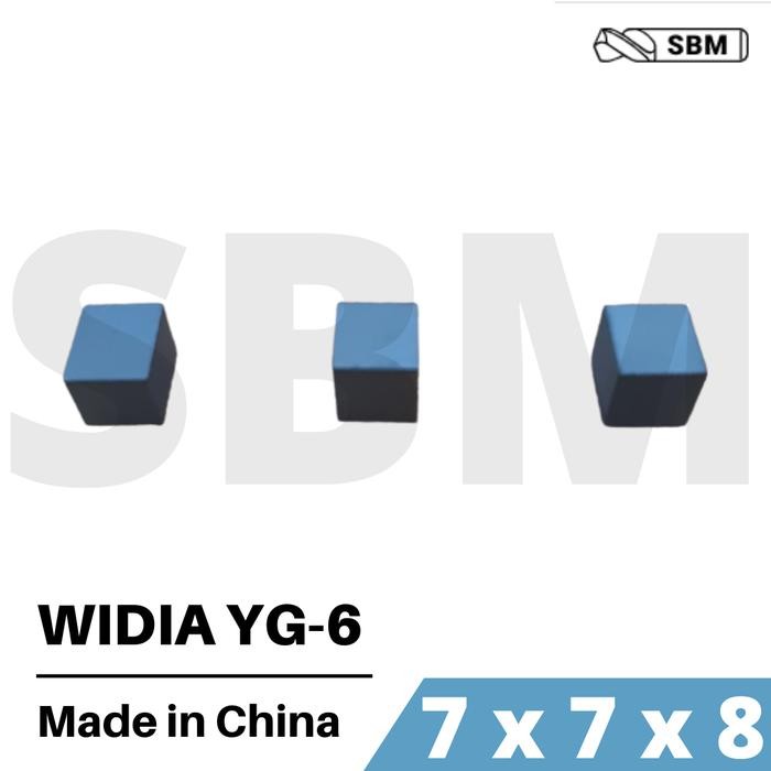 Limited Mata Pahat Widia Cemented Carbide Tip Yg-6 7X7X8 Box Terlariss 