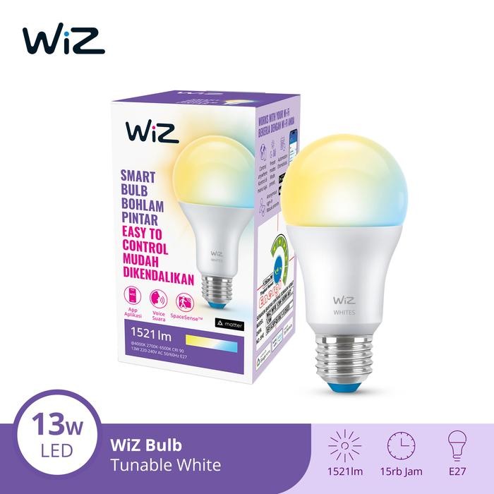 WiZ Lampu Smart LED 13W WiFi Smart Bulb TW Putih