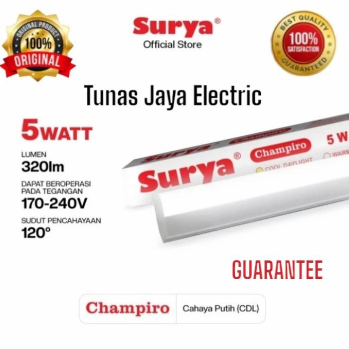 Lampu Neon T5 LED (30cm) 5 Watt SURYA
