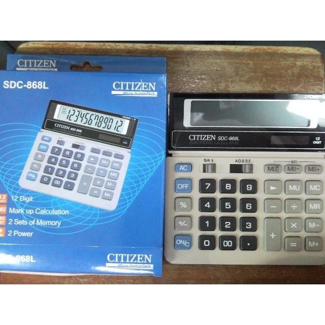 jual kalkulator calculator citizen sdc 868 l kode 1106