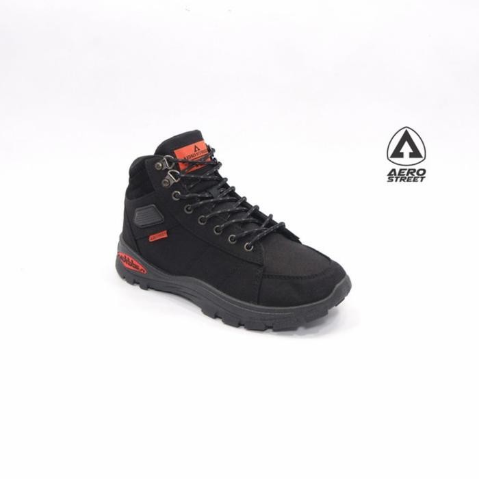 GENT.RIX- Aerostreet Tactical Hitam - Sepatu Sneakers Boots Pria Wanita Aero