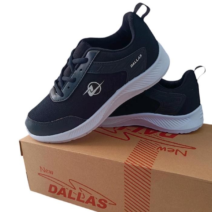 GENT.RIX- Sepatu Sneakers Dallas Metro Ukuran 38-43 Pria Wanita Hitam