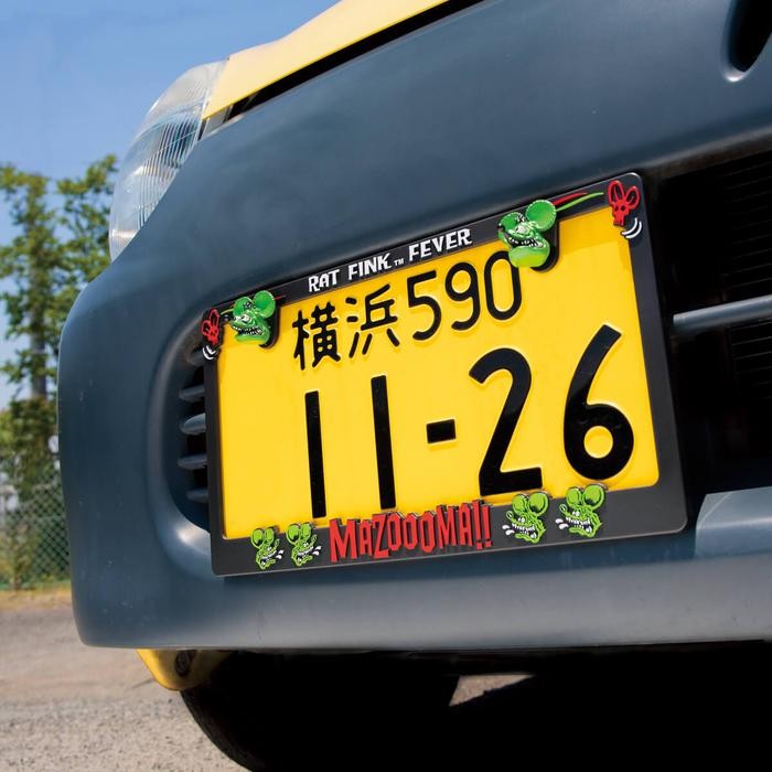 

Raised Rat Fink Face Logo License Plate Frame