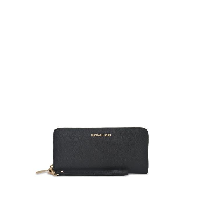 MICHAEL KORS Travel continental wristlet wallet leather