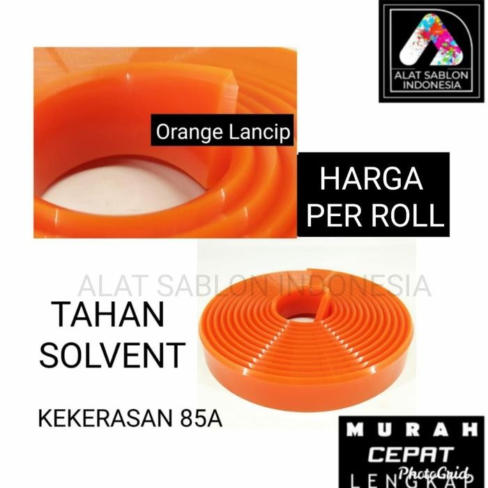 

KARET RAKEL SABLON ORANGE LANCIP 25MMX5MMX4000MM ALAT SABLON