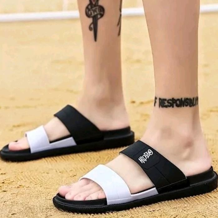 GENT.RIX- 100% Impor Sandal Pria Korea Fashion Sandal Ulzzang Hitam Fashion