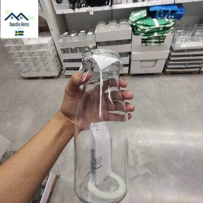 Toples Botol Kaca Klip Kawat Kedap Udara Ukuran 1 Liter -Gratisongkir