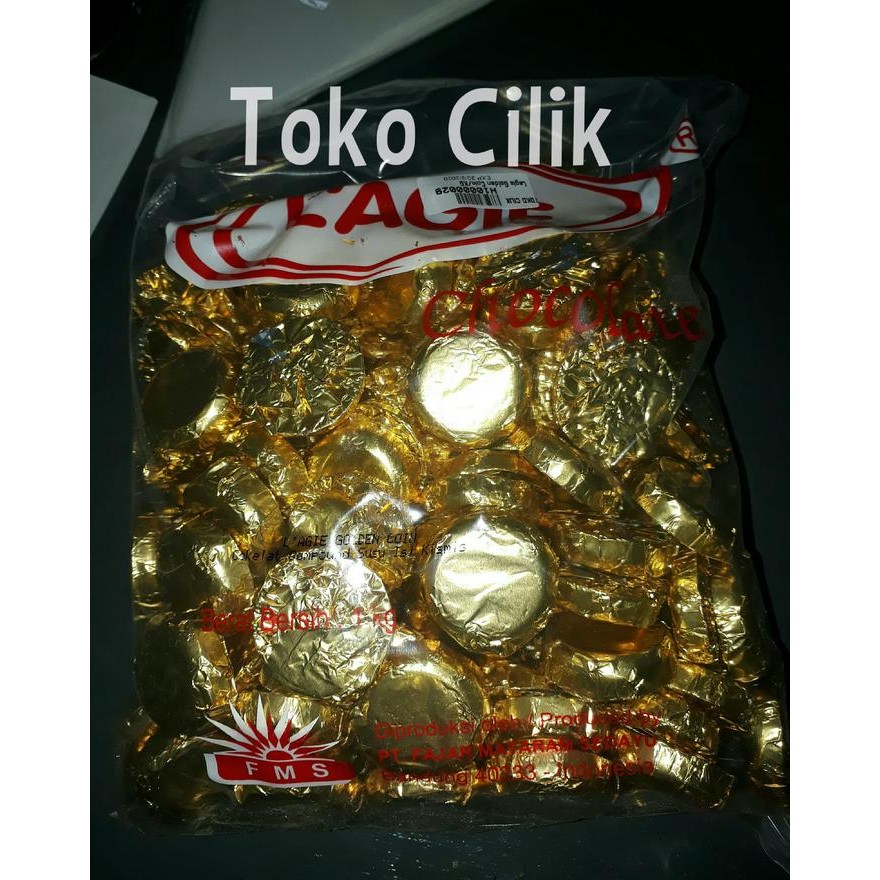 

Coklat/lagie/golden coin/1 kg/isi kismis/parsel/lebaran/siap makan/sna