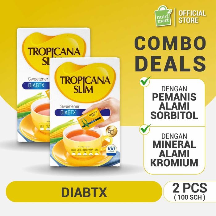 

Twin Pack Tropicana Slim Diabtx 100 Sch - Pengganti Gula Diabetesi