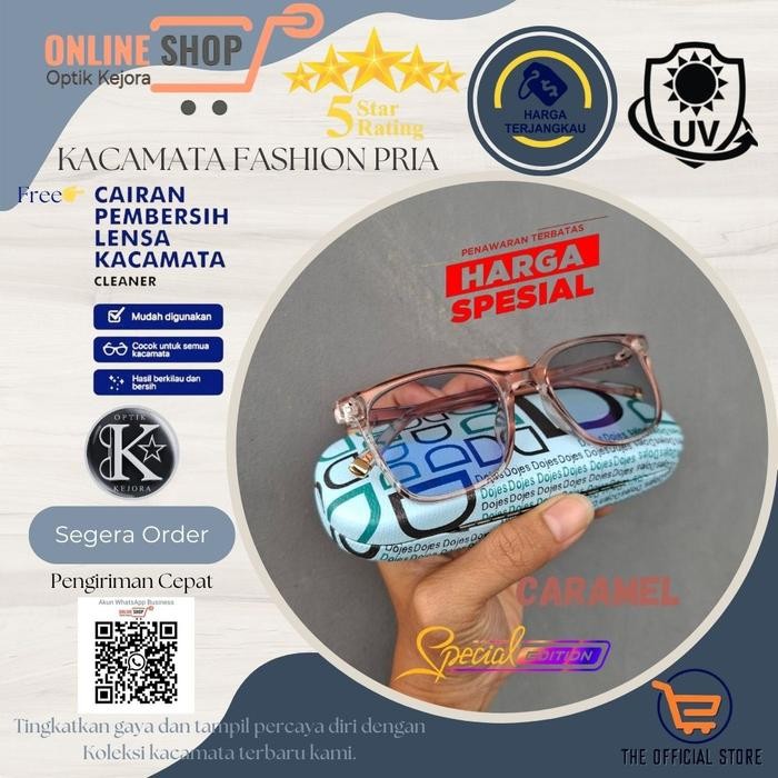 Frame Kacamata Pria Bluecromic Anti Radiasi Drive Gratis Lensa Minus 6