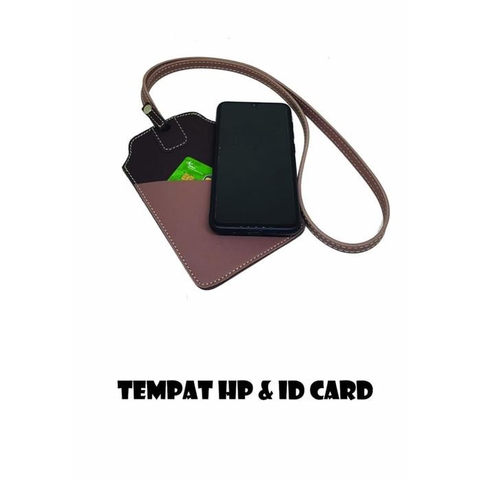 

Ready Tempat Hp & Id Card Holder Warna Coklat Multifungsi
