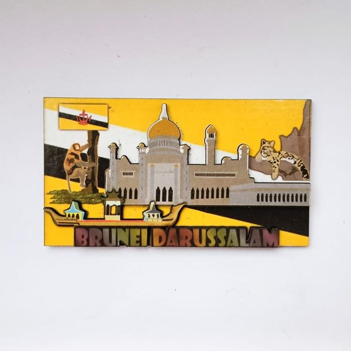 Souvenir magnet kulkas Brunei Darussalam oleh oleh negara Brunei