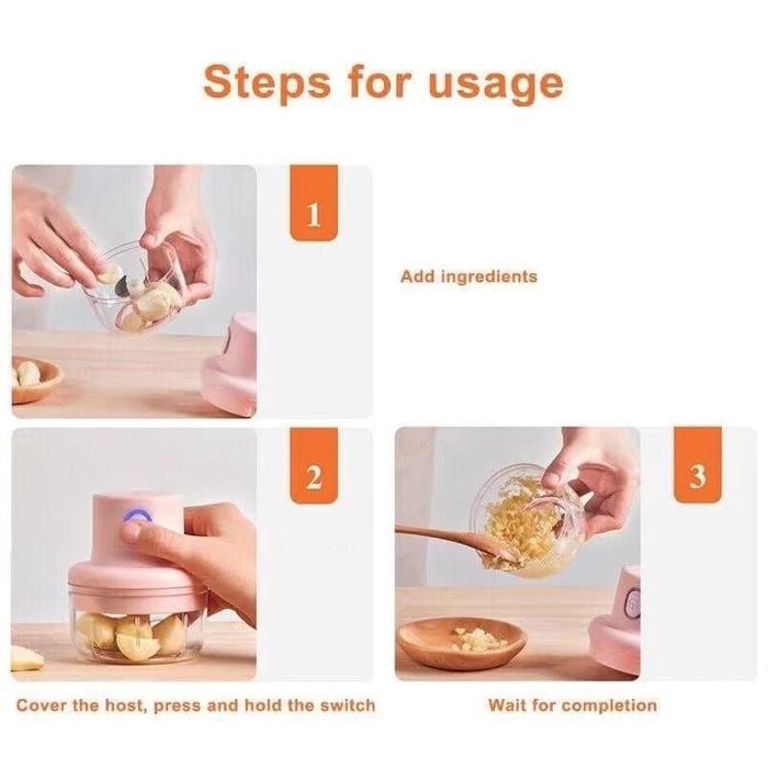 Blender Mini Tanpa Kabel Blender Mini USB Chopper Mini / Blender pencacah Bawang USB / Mini Blender