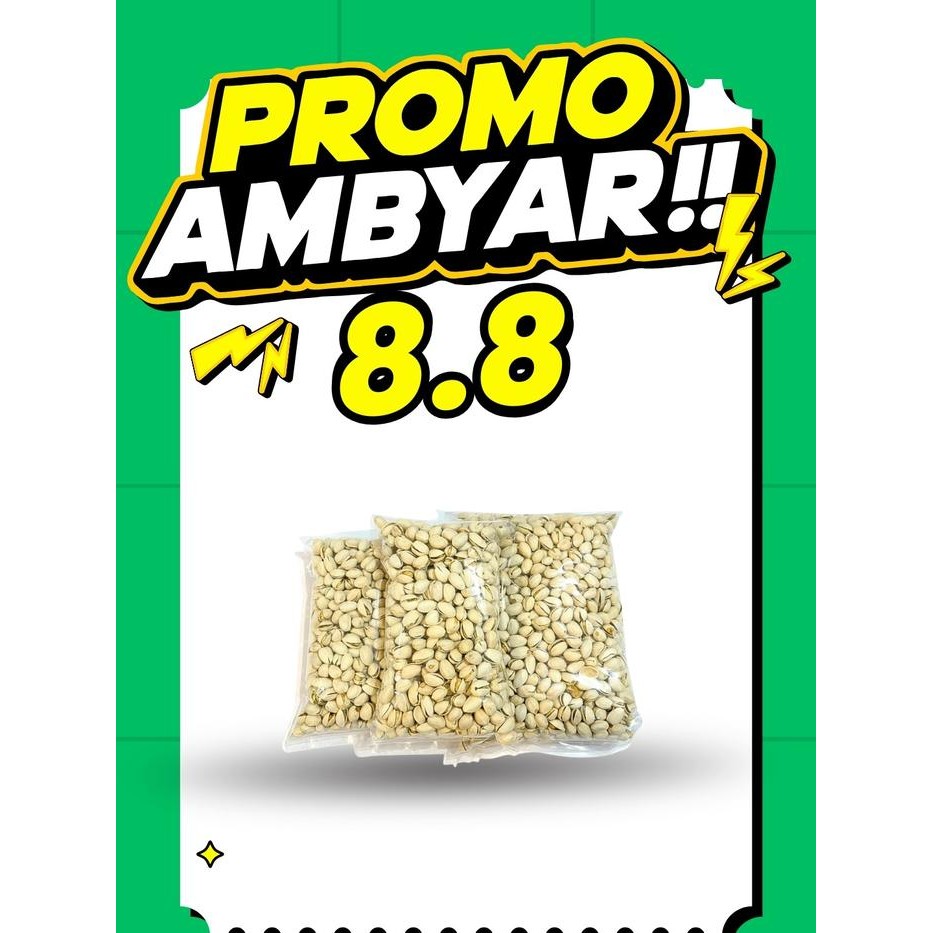 

Kacang Pistachios Premium 500grm-1kg - fustuk - kcang ketawa - pistacios - oleh haji - alghaizan