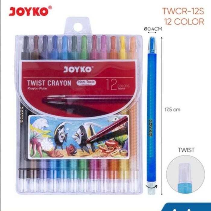 

(12 Set) Crayon Putar Joyko 12 Warna