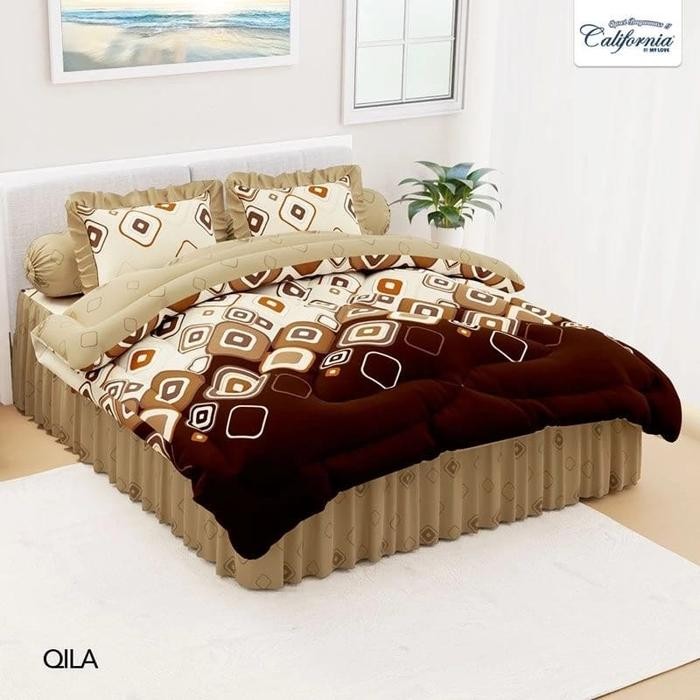 Satu Set Bed Cover California My Love 180X200 / Bedcover Sprei Rumbai