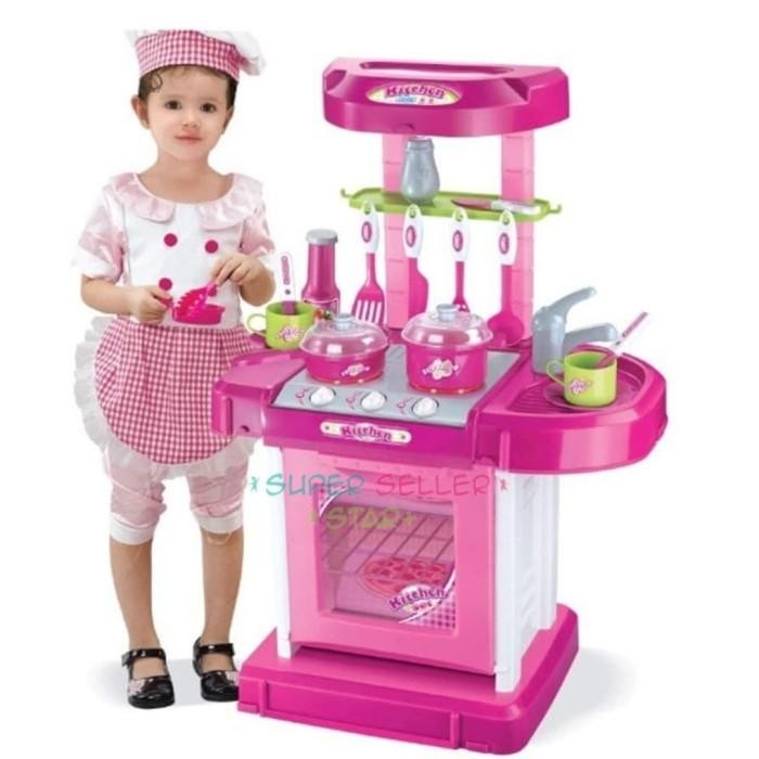 Mainan Kitchen Set Pink Jumbo Anak / Mainan Masak Masakan Jumbo