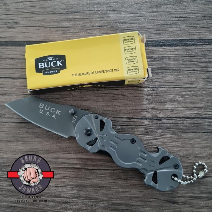 SAUNG JAWARA - Mini Folded Knife BUCK Skull Punisher - Lipat EDC