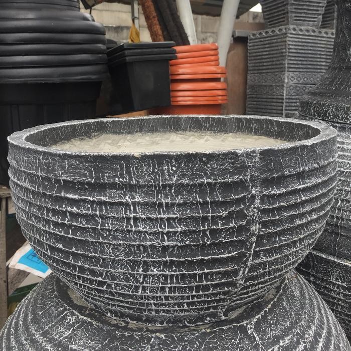 pot minimalis bulat / pot bonsai / pot teratai