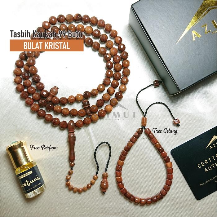 Tasbih Premium Kaukah Orginal Bulat KRISTAL / Tasbih Asli Kaukah Bersertifikat Tasbih koka Bulat