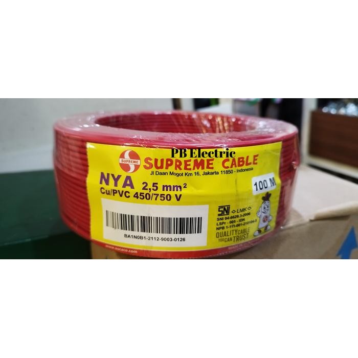 Kabel NYA 2.5 mm Merk Supreme / Kabel NYA 2.5 mm Supreme (Roll)