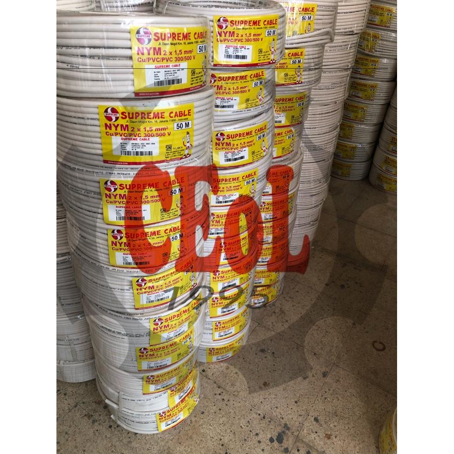 Kabel NYM 2x1.5 2x1,5mm per roll 50M (meter) Supreme