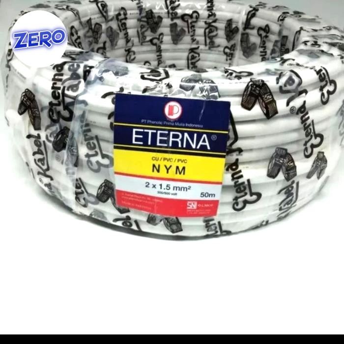 KABEL NYM 2X1.5 ETERNA 50M KABEL KAWAT ETERNA 2X1.5 PUTIH