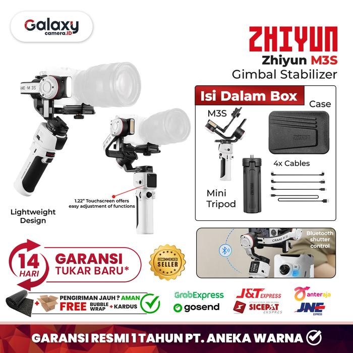 NEW PRODUK ZHIYUN CRANE M3S BASIC 3 AXIS HANDHELD GIMBAL STABILIZER KAMERA RESMI