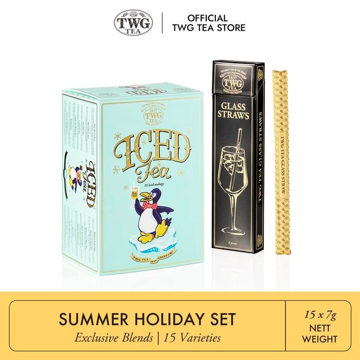 

Special Bundle TWG Tea Summer Holiday Iced Tea with TWG Glass Straws