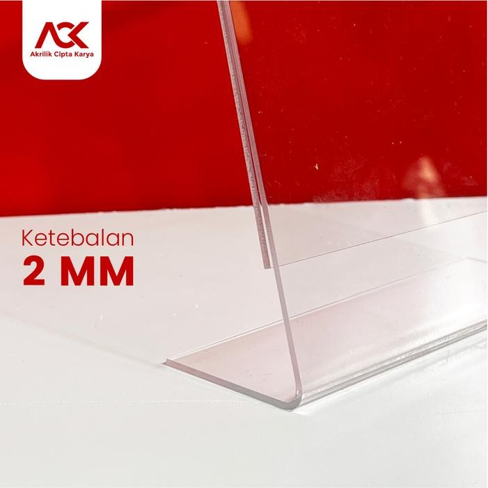 

Akrilik Tent Holder A4 L Type Untuk Qris & Pembayaran Original