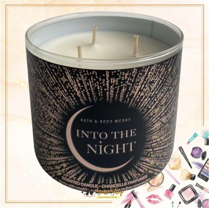 TERBARU Bath & Body Works INTO THE NIGHT 3-Wick Scented Candle 411Gram