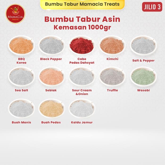 

NEW PRODUK (1 KG) BUMBU TABUR BUBUK PREMIUM KERIPIK KENTANG LIDI AYAM JILID 3 REE RAIN553