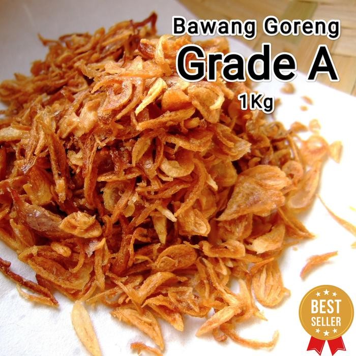 

NEW PRODUK BAWANG GORENG BREBES SUPER GRADE A MURNI 1KG REE RAIN
