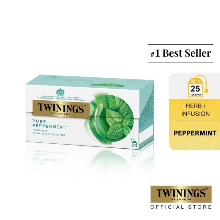 

Exp Lama Twinings Pure Peppermint Tea Celup 25x2gr - Teh Herbal Mint Premium