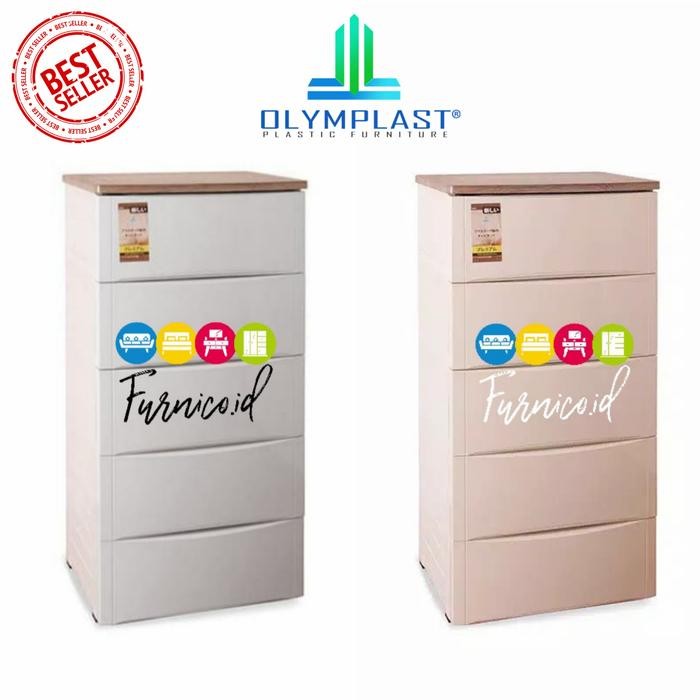 Pilihan- Olymplast Drawer 5 Susun Lemari Plastik Laci 5 Odc M 05 Diy