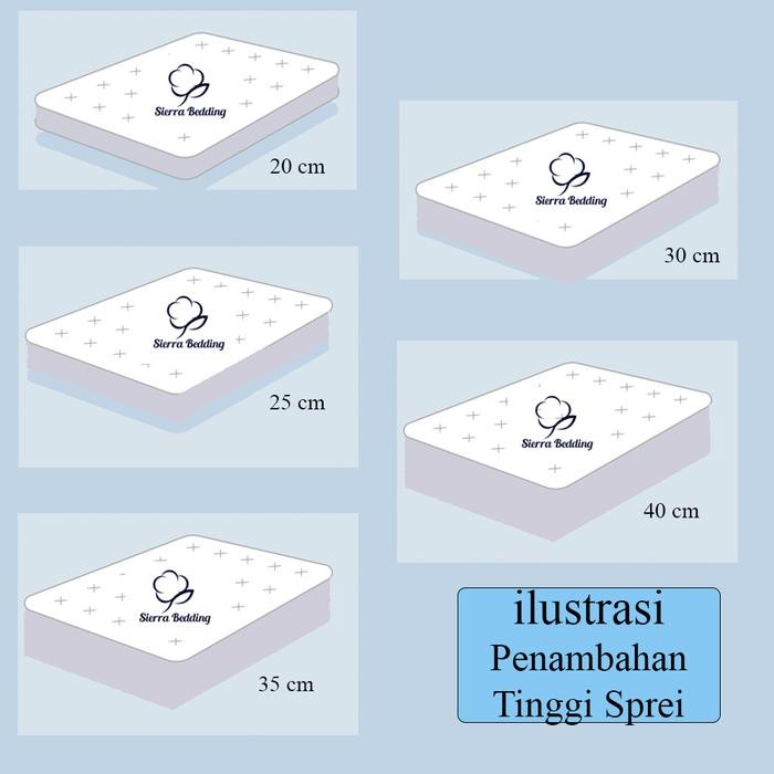 Sierra Bedcover dan Sprei 160 / 180x200 katun premium Homemade