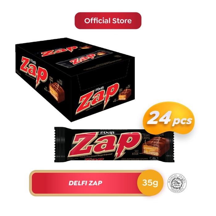 

Delfi Zap Cokelat Nougat Karamel 35 g - isi 24