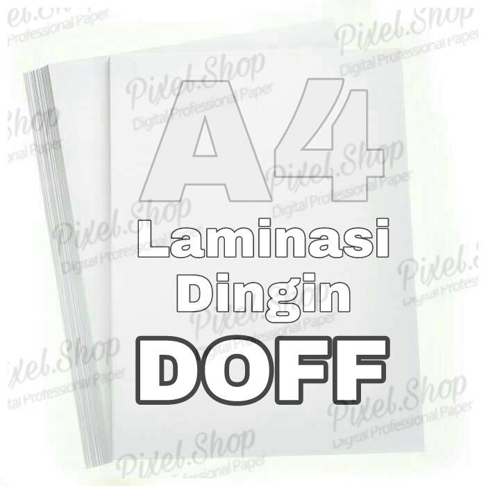 

Pilihan- Stiker Laminasi Cold Dingin Doff A4 Polos Sticker