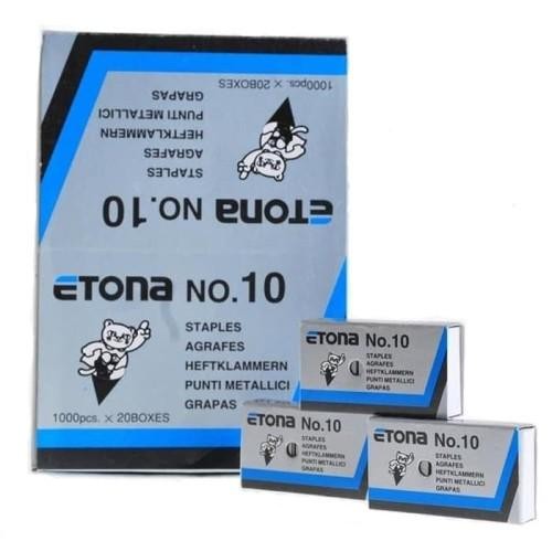 

Pilihan- 1 Pak Isi Stapler Staples Etona No. 10 Isi 20 Box