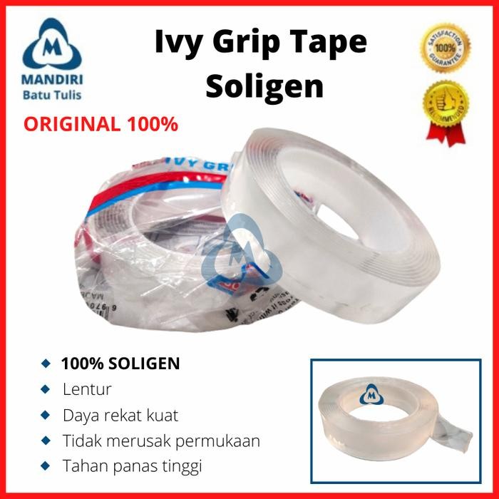 

Pilihan- Ivy Grip Tape / Double Tape Bening Soligen 3Cm X 2Mm X 3M