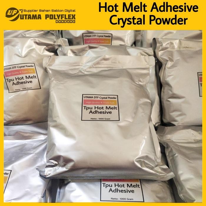 

Pilihan- Tpu Hot Melt Adhesive Crystal Powder Dtf / Lem Bubuk Pet Film 1 Kg