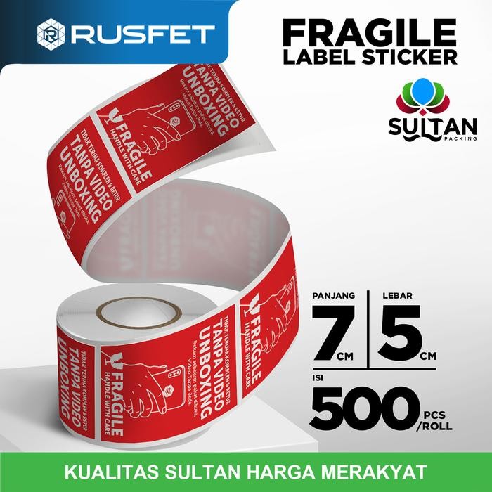 

Pilihan- Stiker Unboxing Fragile Label Fragile Unboxing Paket 500Pcs Per Roll