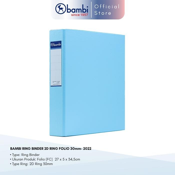 

Pilihan- Bambi Ring Binder Folio 2 Ring Type D All Color Medium Size 30 Mm Original