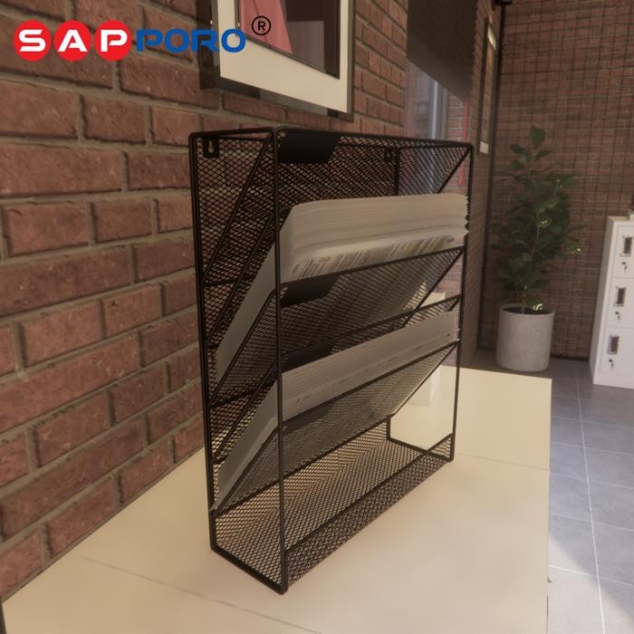 

Pilihan- Sapporo Tjura - Rak Dokumen File Rack Document Shelf Organizer Besi Hitam