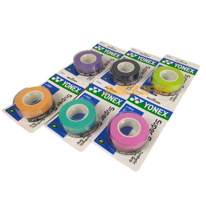 Pilihan- Grip Raket Badminton / Grip Yonex Ac 102 Ex/C (1 Roll Isi 3)